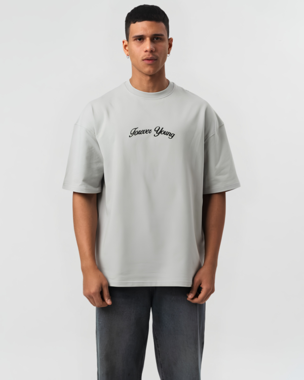 ARVON "Forever Young" Hip-Hop Graphic Oversized T-Shirt - Off-White