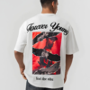 ARVON "Forever Young" Hip-Hop Graphic Oversized T-Shirt - Off-White