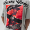 ARVON "Forever Young" Hip-Hop Graphic Oversized T-Shirt - Off-White